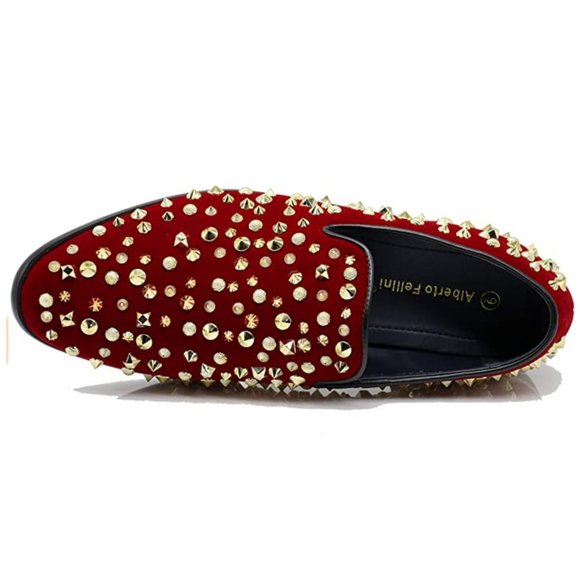 Men\'s Vintage Spike Dress Loafers Slip On Fashion Shoes Classic Tuxedo Dress Sho main image 4